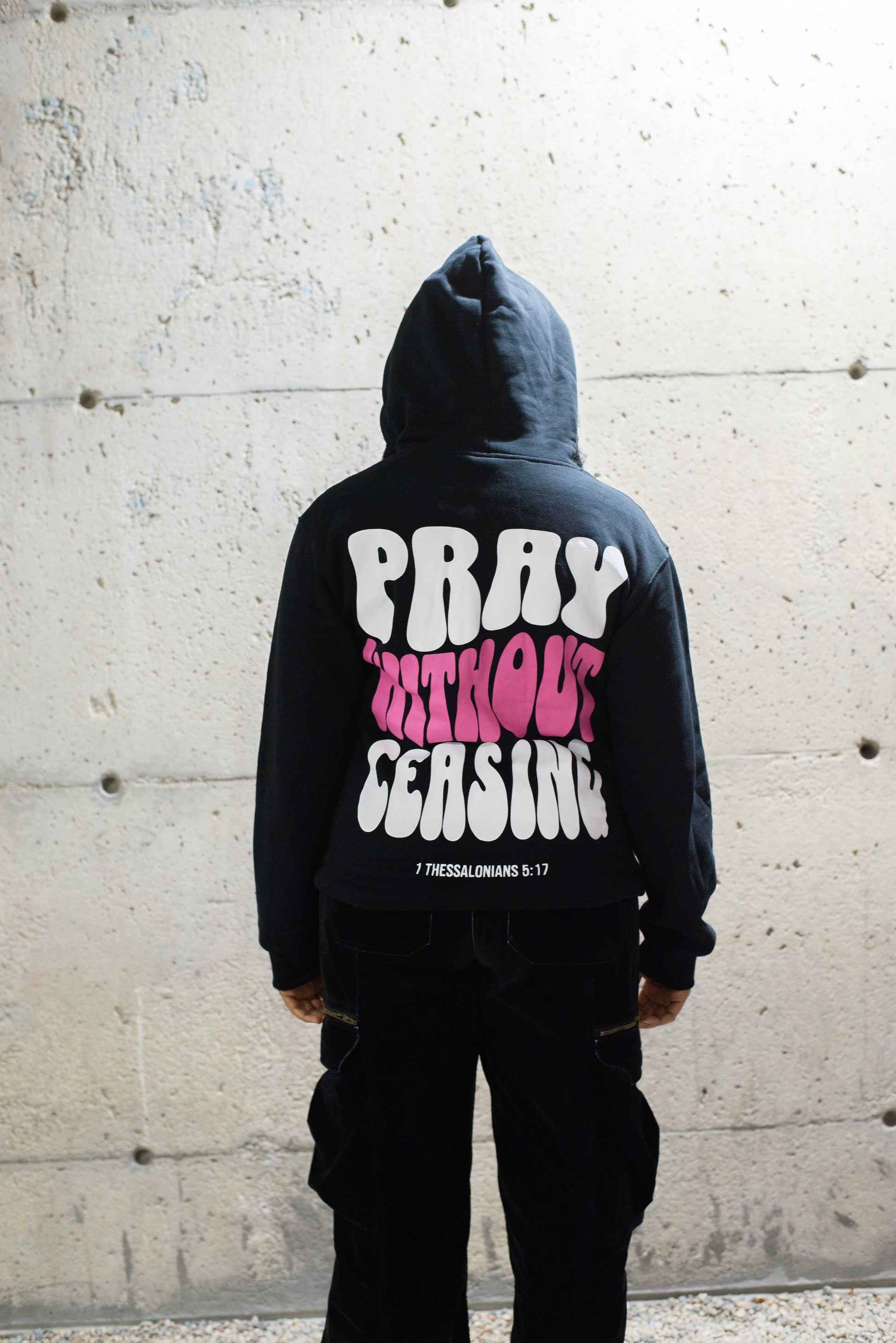 PRAY WITHOUT CEASING - PINK HOODIE
