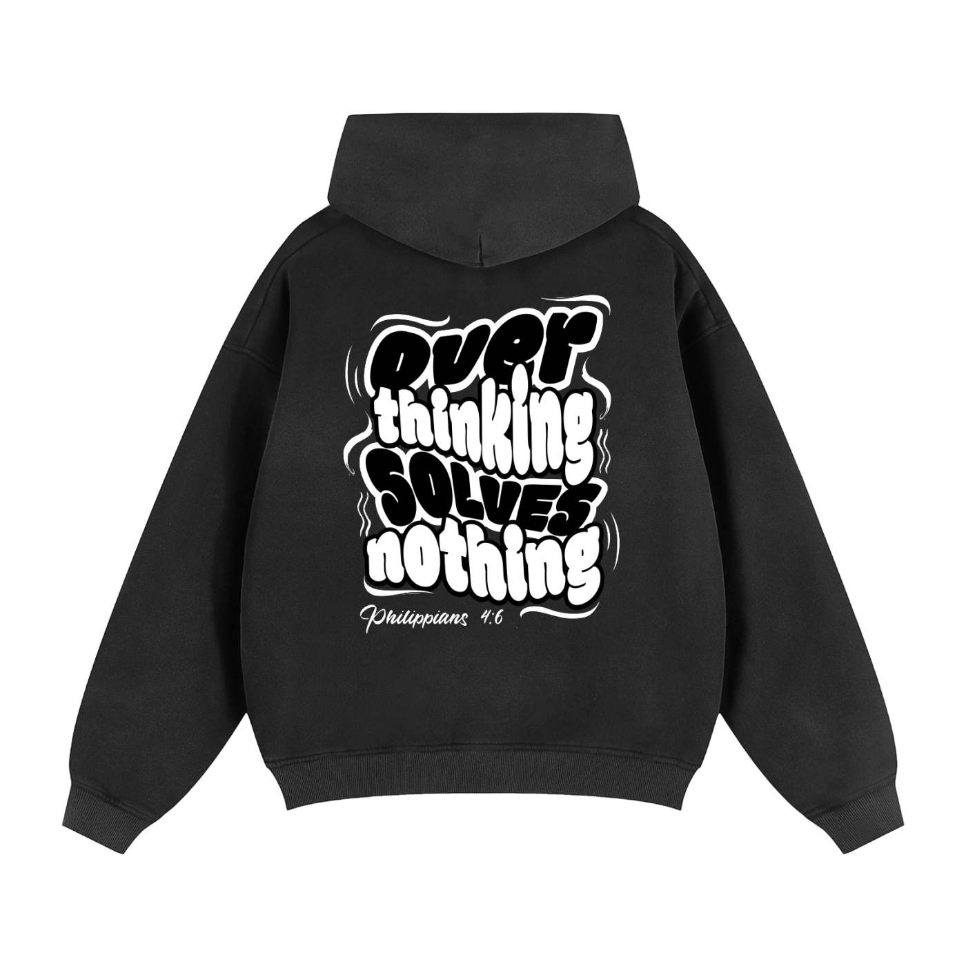 Overthinking,Scripture,Streetwear,Black,Boxy